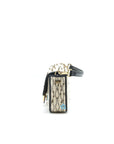 FNDI Baguette Iconic Medium White Raffia Bag Multicolor