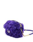 FNDI Baguette Fur Handbag Purple