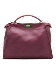 FNDI large Peekaboo Tote Bag Dark Red
