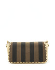 FNDI Baguette Shoulder Bag Fabric Brown/Cream