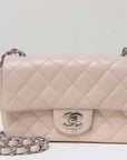 CHNL Mini Rectangular Classic Quilted Caviar Sakura Pink SHW 14C