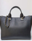 CHNL Small Deauville Caviar Tote Studded Black