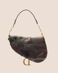 CHRISTIAN DOR CAMOUFLAGE PRINT SADDLE BAG
