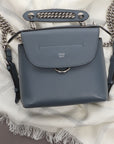 FNDI Mini Gray Calfskin Back To School Convertible Backpack