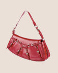 CHRISTIAN DOR RED LEATHER BONDAGE BAG