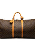 Brown LV Monogram Keepall 60 Travel Bag