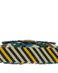 FNDI Beaded Vitello Dolce Leaf Embroidered Baguette (SHG-ZuB1eb)