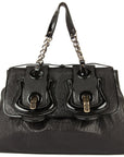 FNDI Black Leather "B Bag"
