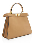 FNDI Calfskin Peekaboo Medium Satchel (SHF-18868)