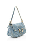 FNDI Denim Mini Baguette Shoulder Bag (SHF-19915)
