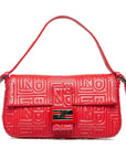 FNDI Embossed Leather Mamma Baguette (SHG-MZAgAO)