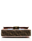 FNDI Embroidered Karligraphy Baguette Shoulder Bag (SHF-16593)