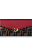 FNDI F is FNDI Zucca Leather Wallet on Chain (SHG-29267)