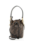FNDI FF Embossed Calfskin Mon Tresor Mini Bucket Bag - FINAL SALE (SHF-kHTP1s)