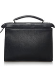 FNDI FNDI Mania Peekaboo Leather Satchel (SHG-29584)