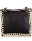 FNDI Kan I Lace Up Leather Crossbody Bag (SHG-27940)