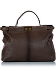 FNDI Large Peekaboo Leather Satchel (SHG-28817)
