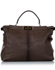 FNDI Large Peekaboo Leather Satchel (SHG-28817)