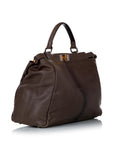 FNDI Large Peekaboo Leather Satchel (SHG-28817)