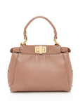 FNDI Leather Crystal Peekaboo XS Shoulder Bag (SHF-19840)