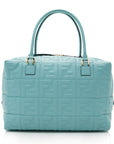 FNDI Leather Large Boston Satchel (SHF-17553)