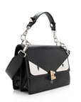 FNDI Leather Monster Eyes Kan I Medium Shoulder Bag (SHF-16010)