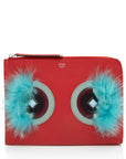 FNDI Leather Monster Zip Clutch (SHF-1L3C25)