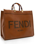 FNDI Leather Sunshine Large Shopper Tote (SHF-18055)