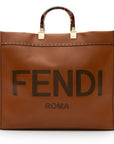 FNDI Leather Sunshine Large Shopper Tote (SHF-H9Z314)