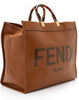 FNDI Leather Sunshine Large Shopper Tote (SHF-H9Z314)