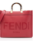 FNDI Leather Sunshine Medium Shopper Tote (SHF-YOn37K)