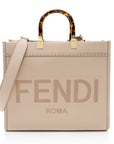 FNDI Leather Sunshine Medium Shopper Tote (SHF-VVIsQc)