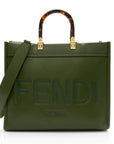 FNDI Leather Sunshine Medium Shopper Tote (SHF-TeDYFF)