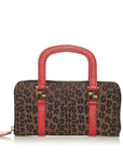 FNDI Leopard Print Canvas Handbag (SHG-27780)