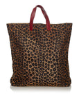 FNDI Leopard Print Nylon Tote Bag (SHG-33460)