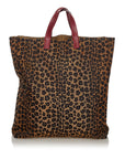 FNDI Leopard Print Nylon Tote Bag (SHG-33460)