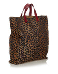 FNDI Leopard Print Nylon Tote Bag (SHG-33460)