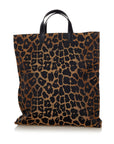 FNDI Leopard Print Nylon Tote Bag (SHG-33837)
