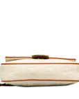 FNDI Medium Embossed Canvas FF Baguette (SHG-K9Z8RL)