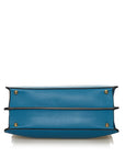 FNDI Medium Peekaboo ISeeU Leather Satchel (SHG-35135)