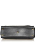 FNDI Medium Peekaboo Leather Satchel (SHG-34345)