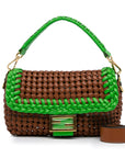 FNDI Medium Woven Leather Baguette Bag (SHG-TagzzS)