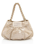FNDI Metallic Leather Mia Small Tote (SHF-a0flcj)