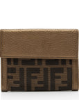 FNDI Metallic Zucca Compact Wallet (SHF-JIlxwg)