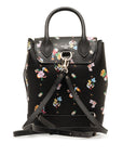 Black LV Lockme Floral Backpack