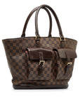 Brown LV Damier Ebene Manosque GM Tote Bag