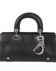 Cannage Lady DOR East West Leather Handbag Black