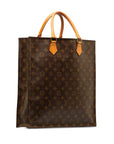 Brown LV Monogram Sac Plat Tote Bag