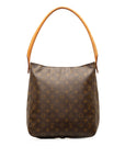 Brown LV Monogram Looping GM Shoulder Bag