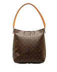 Brown LV Monogram Looping GM Shoulder Bag